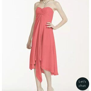 David's Bridal chiffon short dress